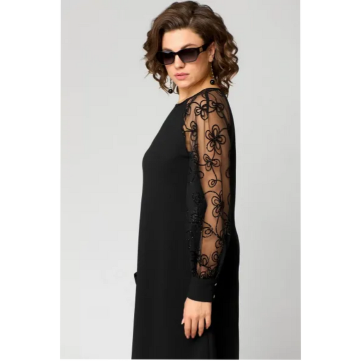 Eloise | Embroidered Long Sleeve A-Line Party Dress