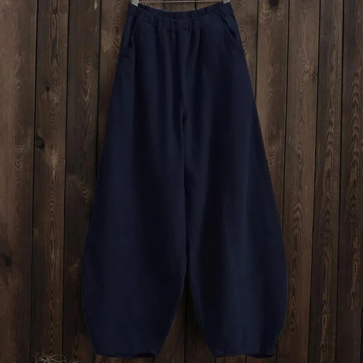 Elsie | Graceful Wide Leg Harem Linen Pants