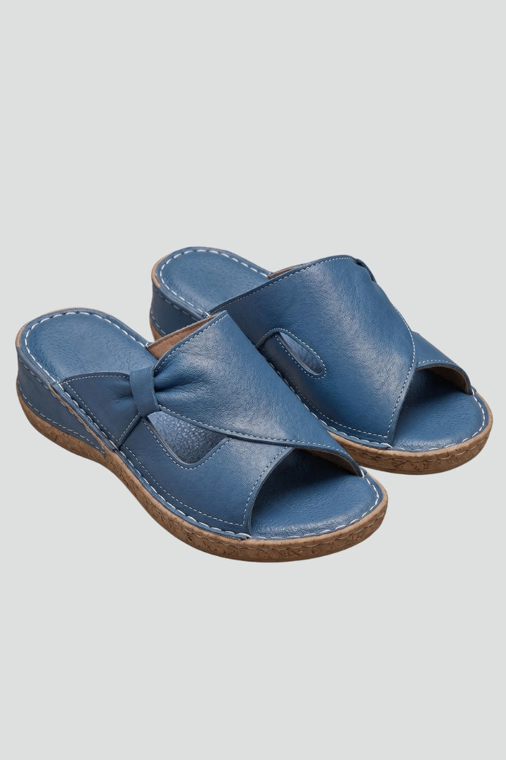Elsie | Open Toe Slip On Flat Sandals