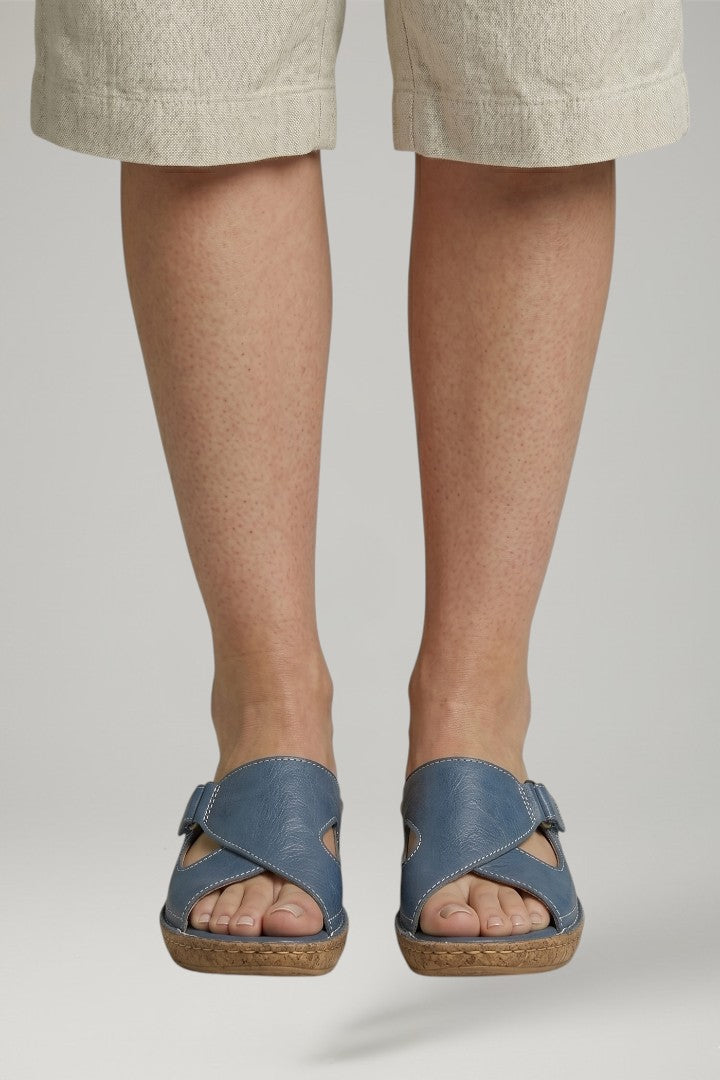 Elsie | Open Toe Slip On Flat Sandals