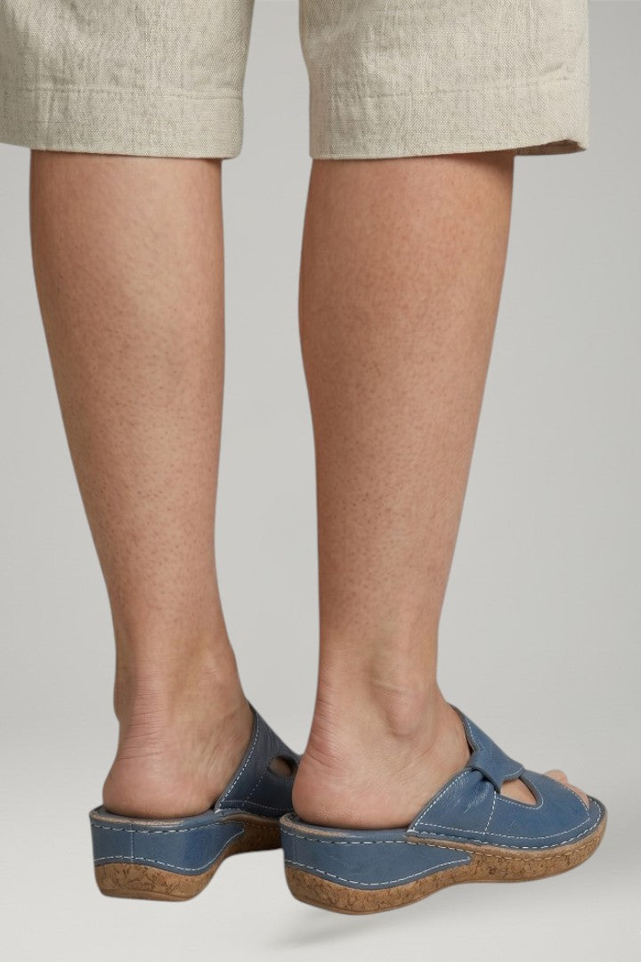 Elsie | Open Toe Slip On Flat Sandals