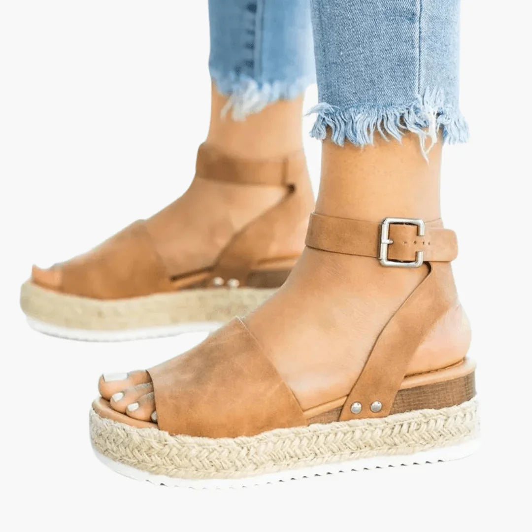 Elsie | Sophisticated Leopard Print Espadrille Wedges