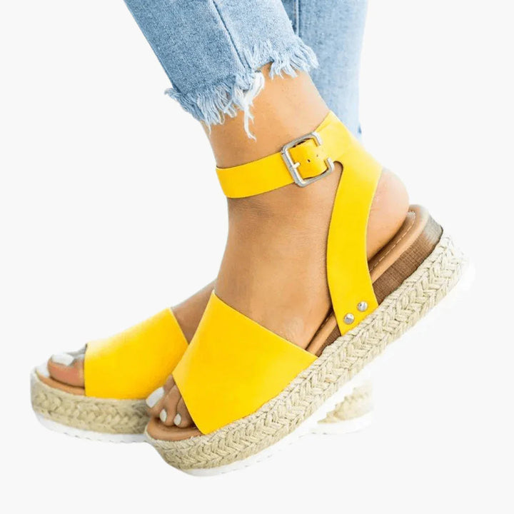 Elsie | Sophisticated Leopard Print Espadrille Wedges