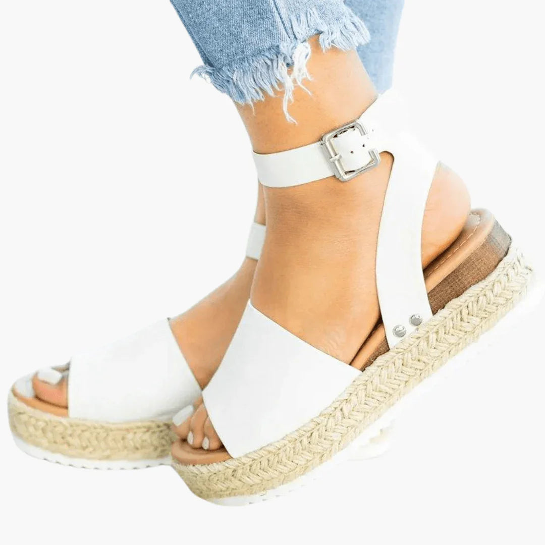 Elsie | Sophisticated Leopard Print Espadrille Wedges