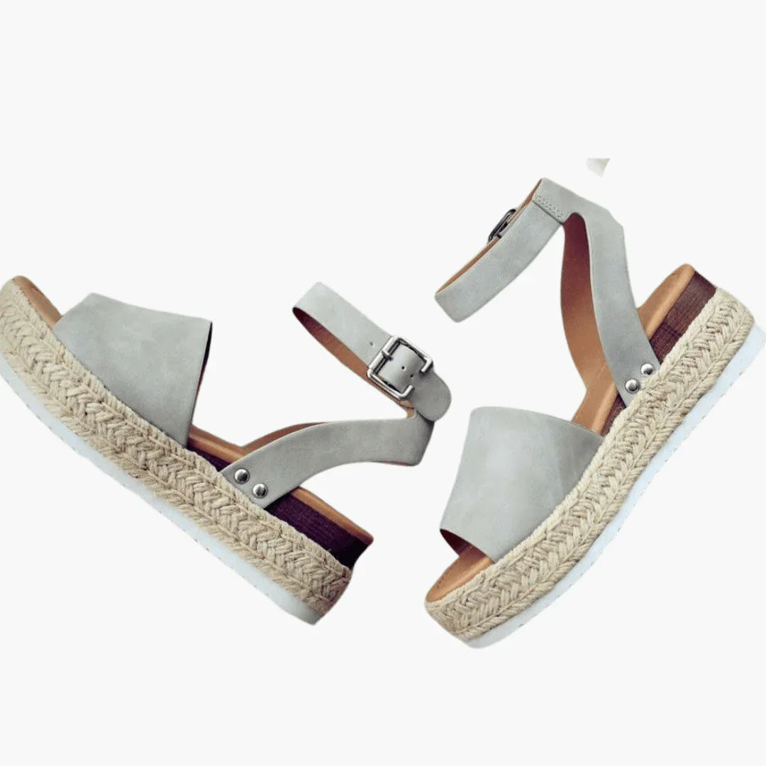 Elsie | Sophisticated Leopard Print Espadrille Wedges