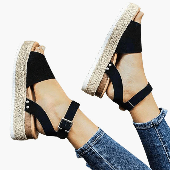 Elsie | Sophisticated Leopard Print Espadrille Wedges