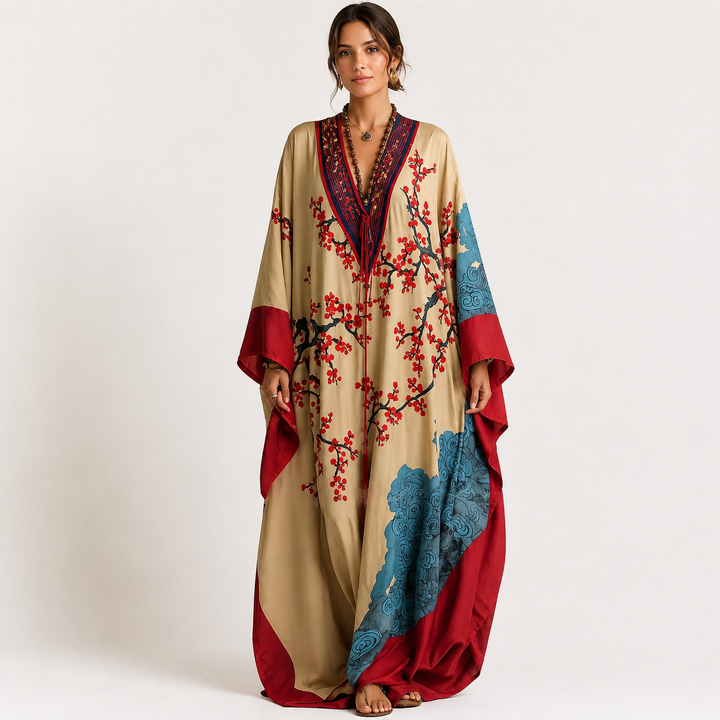 Emilia | Effortless Floral Maxi Kaftan Summer Dresses