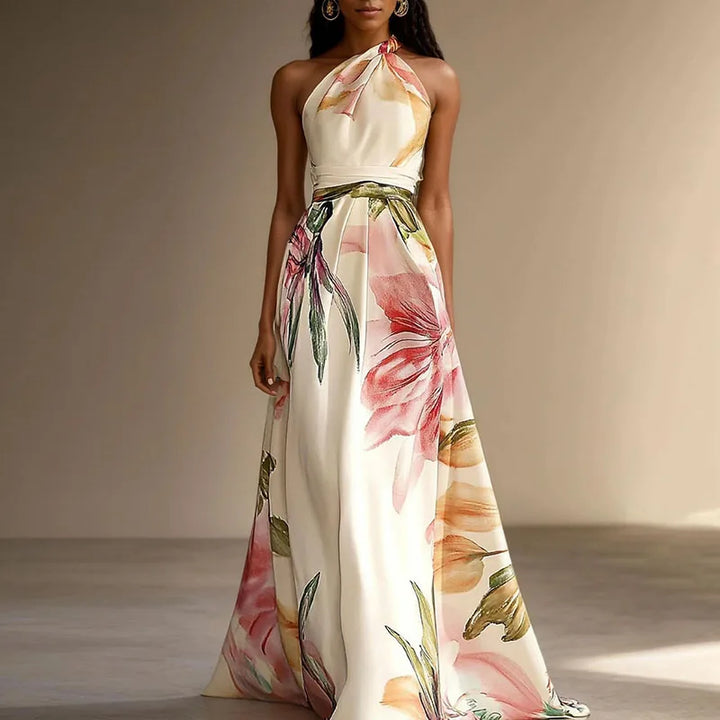 Emily | Chic Floral Halterneck Maxi Summer Dresses