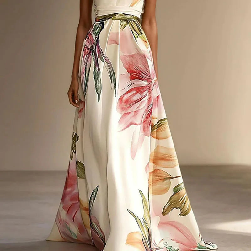 Emily | Chic Floral Halterneck Maxi Summer Dresses