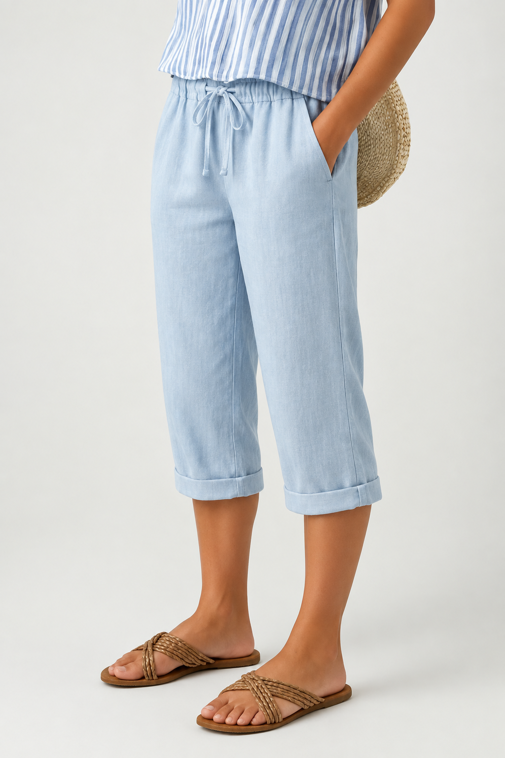 Emily | Refined Drawstring Linen Shorts
