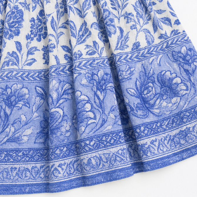 Emma | Sophisticated Floral Boho Dress with Tiered Midi Hem
