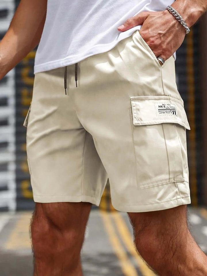 Ethan | Elastic Waist Mens Shorts with Cargo Pockets