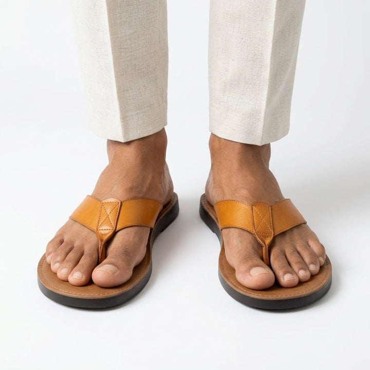 Ethan | Elegant Toe Post Men Slides Sandals