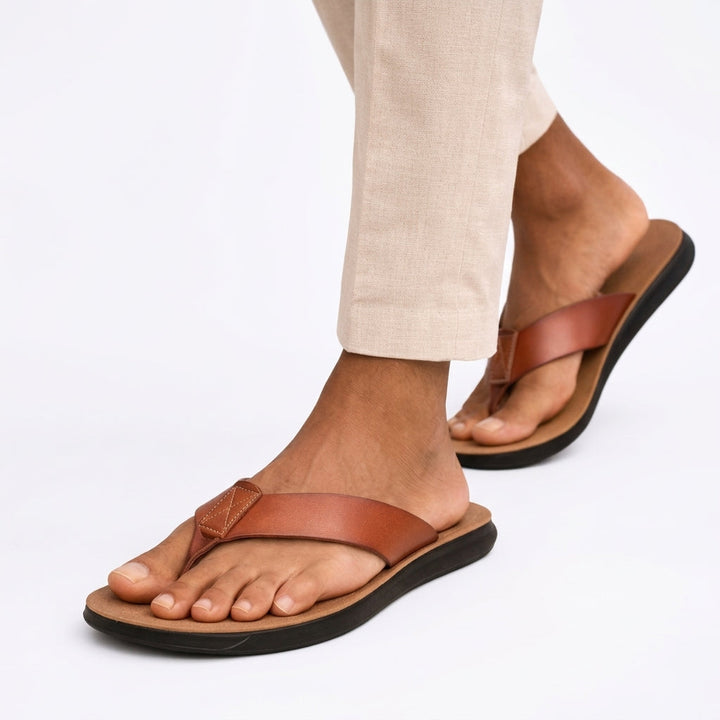 Ethan | Elegant Toe Post Men Slides Sandals