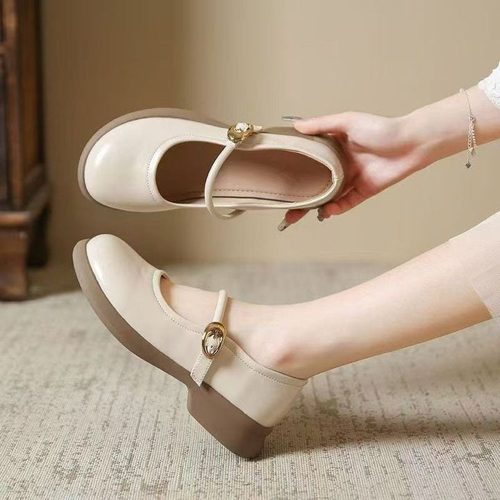 Eva | Classic Buckle Strap Mary Jane Flats