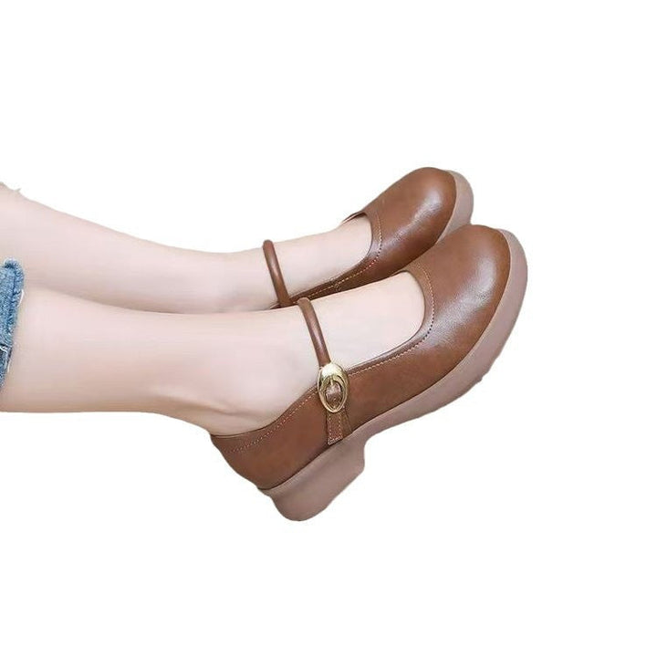 Eva | Classic Buckle Strap Mary Jane Flats