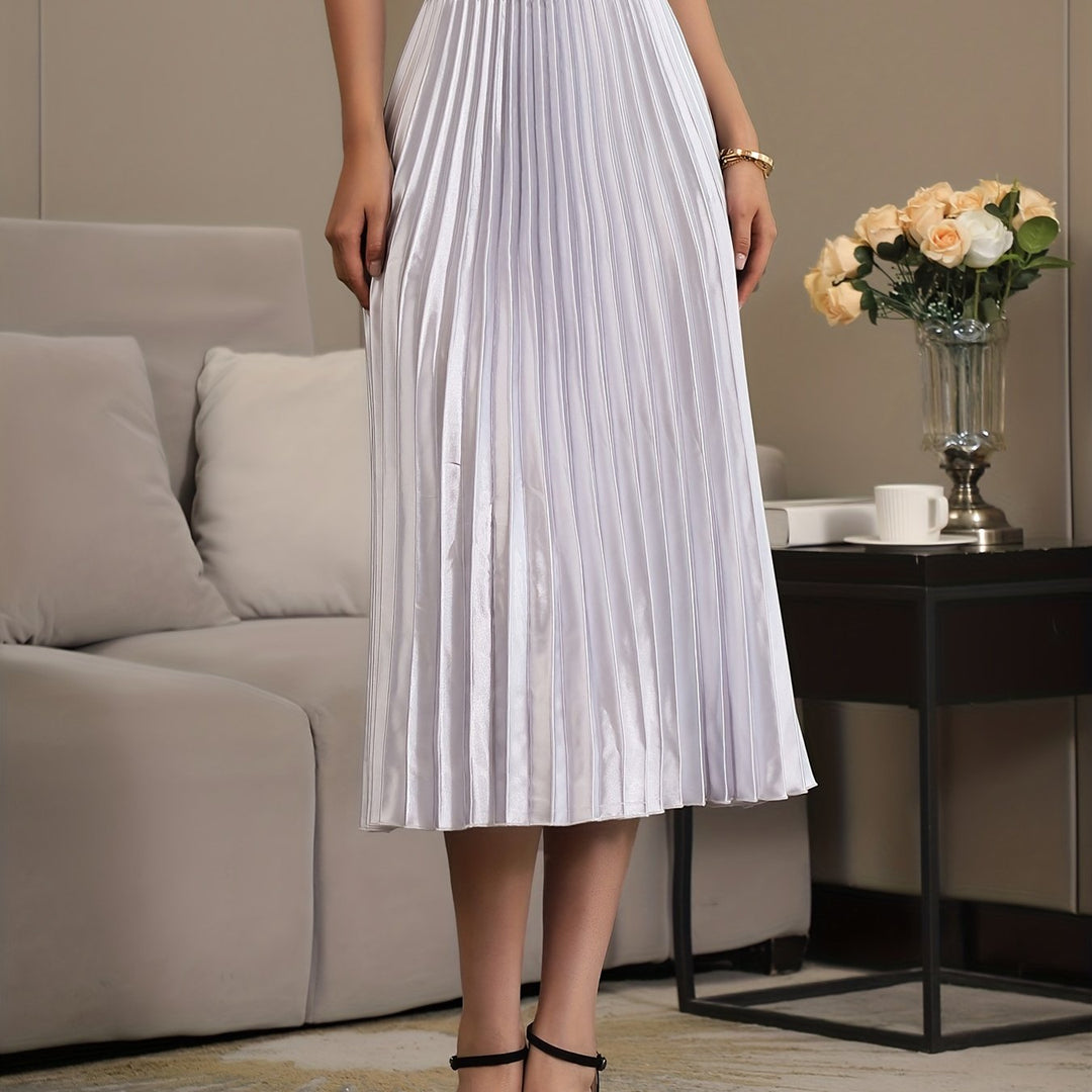 Eva | Cosy Pleated A-Line Midi Skirt