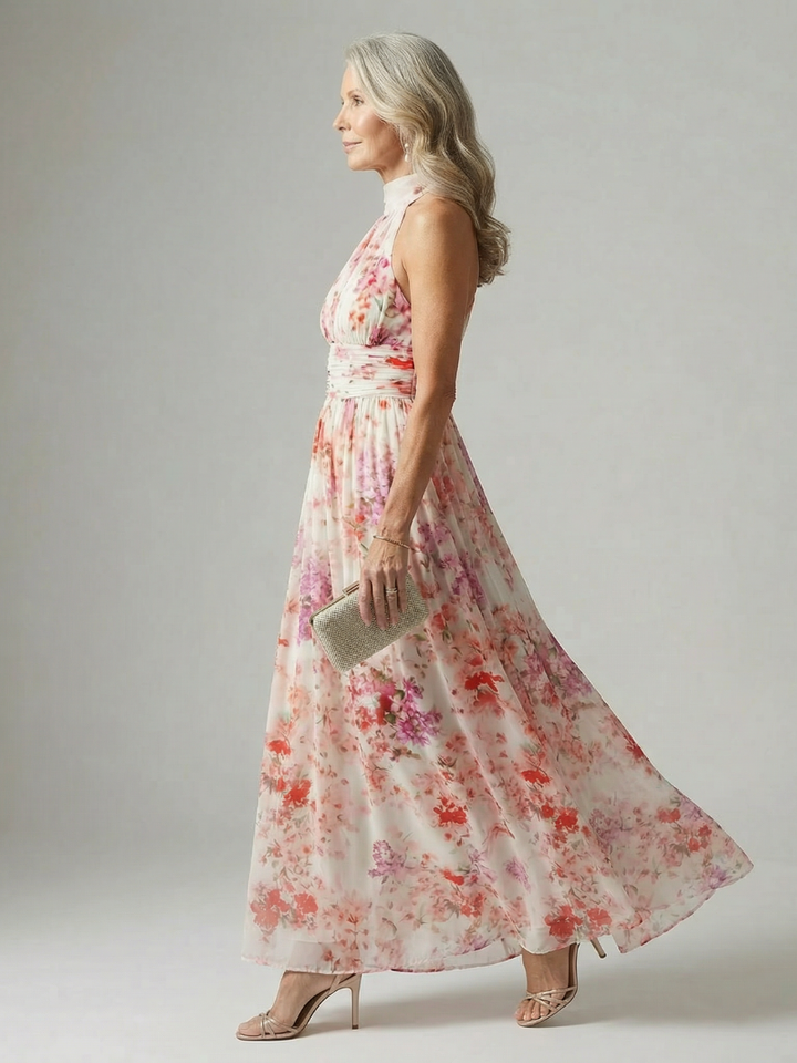 Eva | Stylish Floral Halter Neck Maxi Summer Dresses