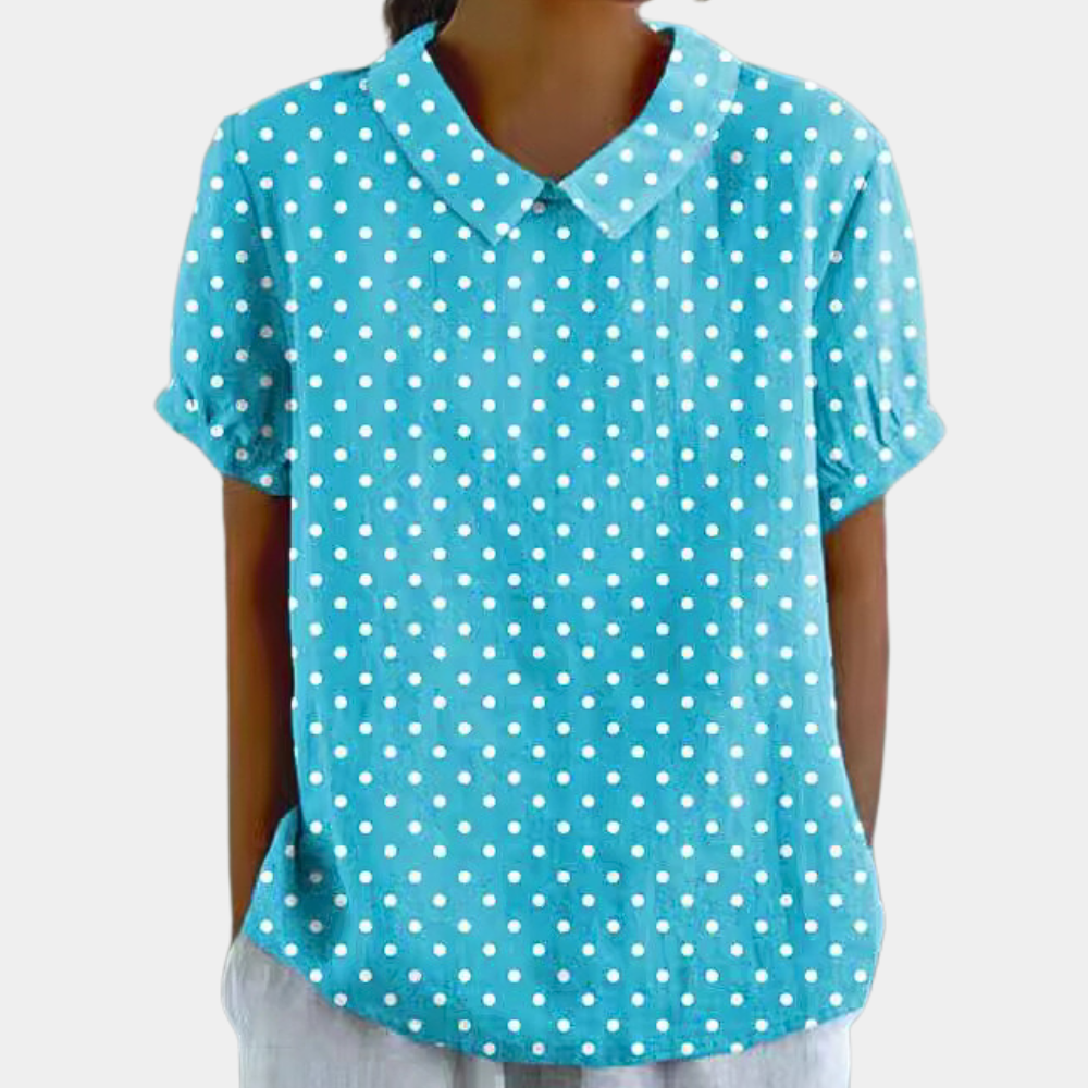 Eva | Stylish Floral Peter Pan Collar Summer Top