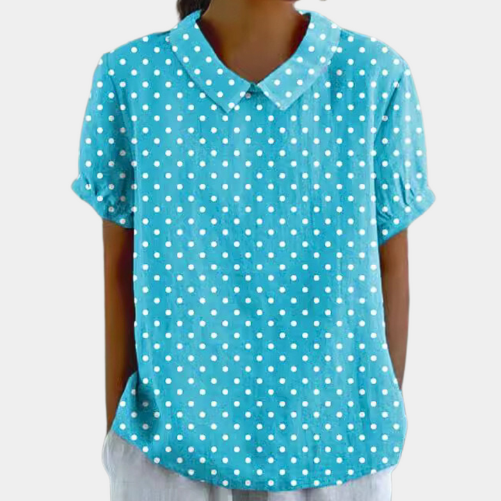 Eva | Stylish Floral Peter Pan Collar Summer Top