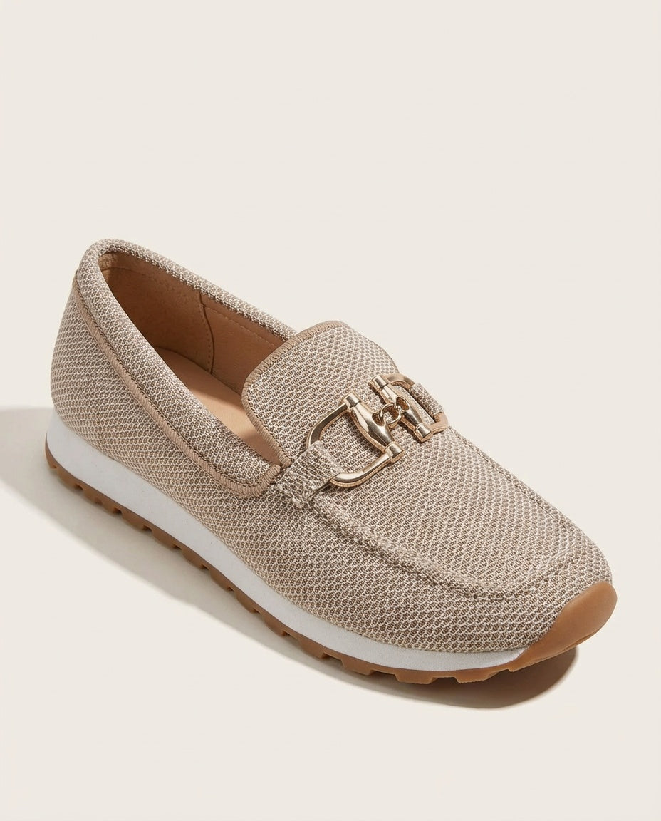 Eva | Timeless Cushioned Orthopedic Shoes with Woven Buckle Detail