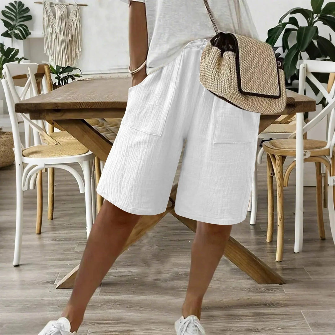 Eva | Timeless Wide Leg Bermuda Shorts with Pockets
