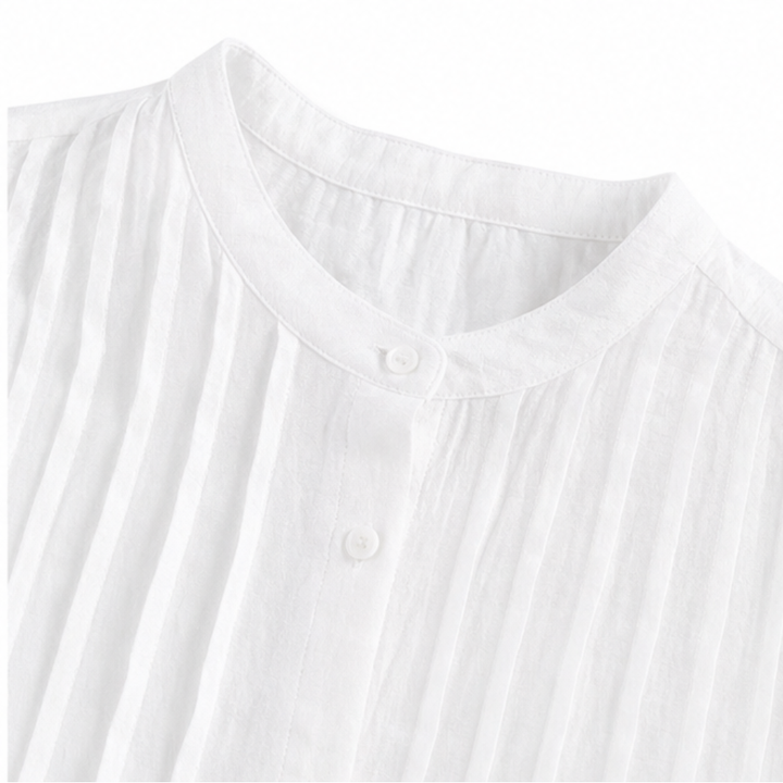 Evelyn | Effortless Pintuck Button-Front Midi Dress