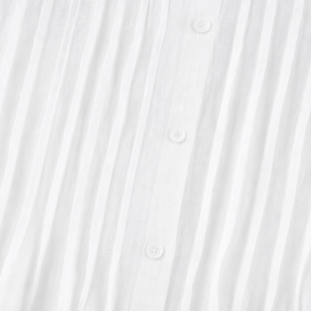 Evelyn | Effortless Pintuck Button-Front Midi Dress