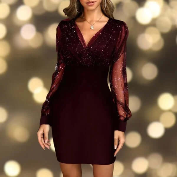 Evie | Chic Sparkly Sequin Christmas Dress