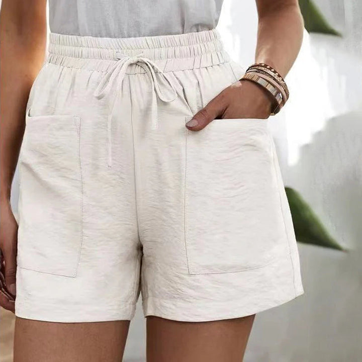 Florence | Chic Linen Shorts with Pockets and Drawstring Waist