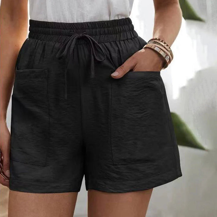 Florence | Chic Linen Shorts with Pockets and Drawstring Waist