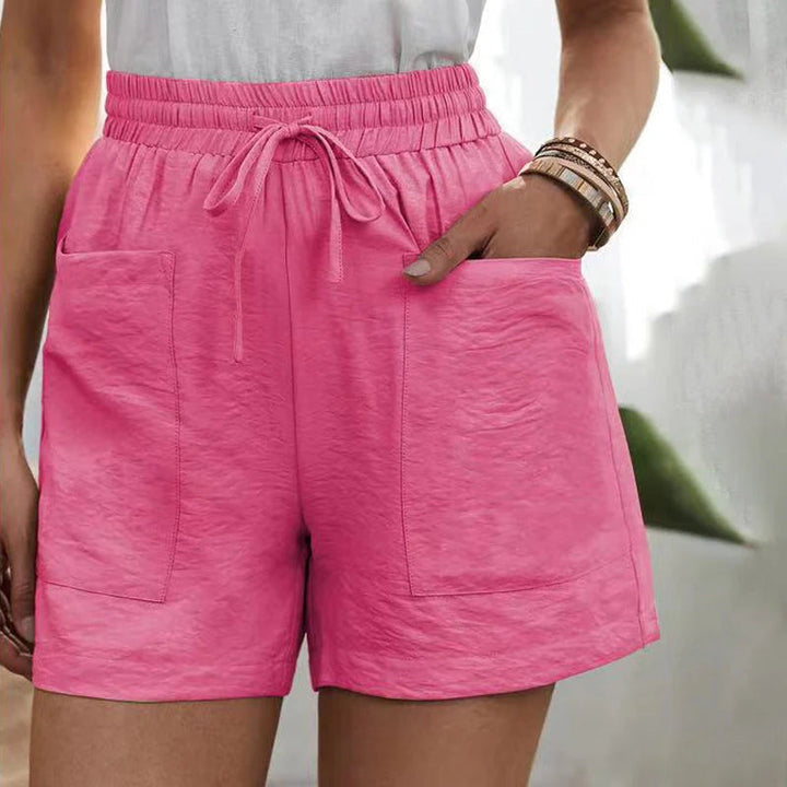 Florence | Chic Linen Shorts with Pockets and Drawstring Waist