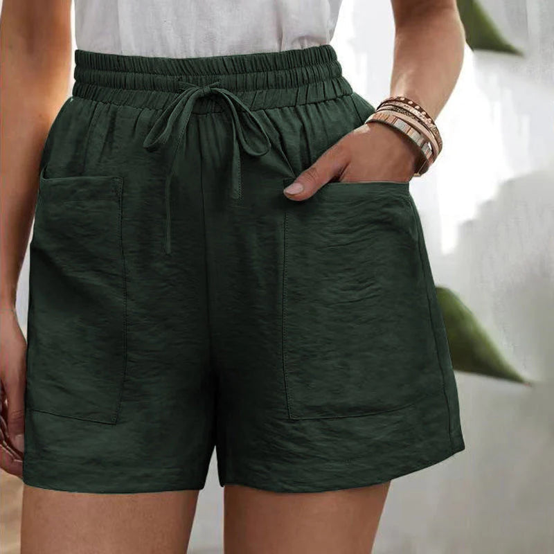 Florence | Chic Linen Shorts with Pockets and Drawstring Waist