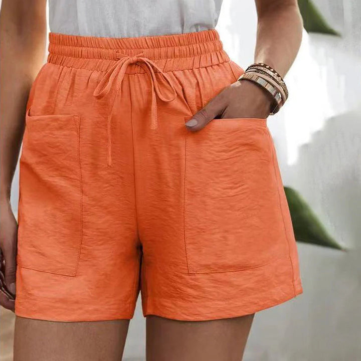 Florence | Chic Linen Shorts with Pockets and Drawstring Waist