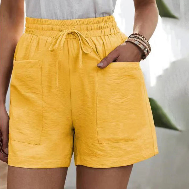 Florence | Chic Linen Shorts with Pockets and Drawstring Waist