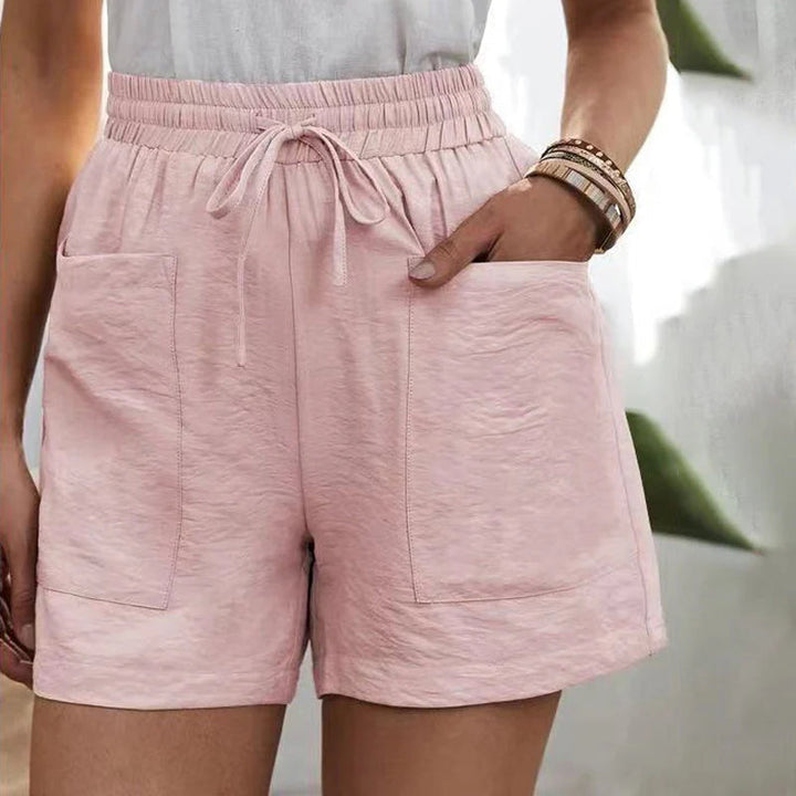 Florence | Chic Linen Shorts with Pockets and Drawstring Waist