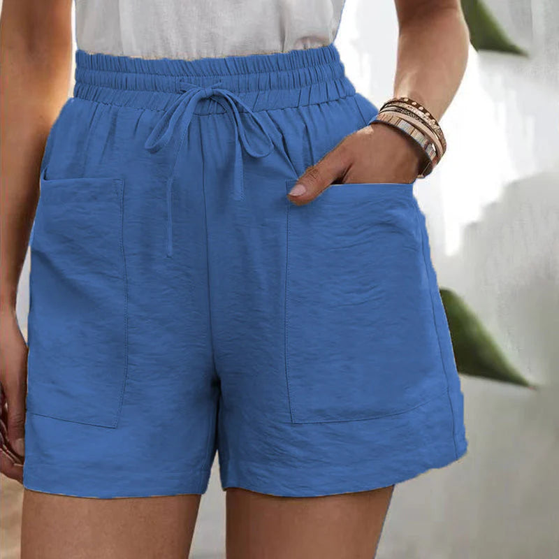 Florence | Chic Linen Shorts with Pockets and Drawstring Waist