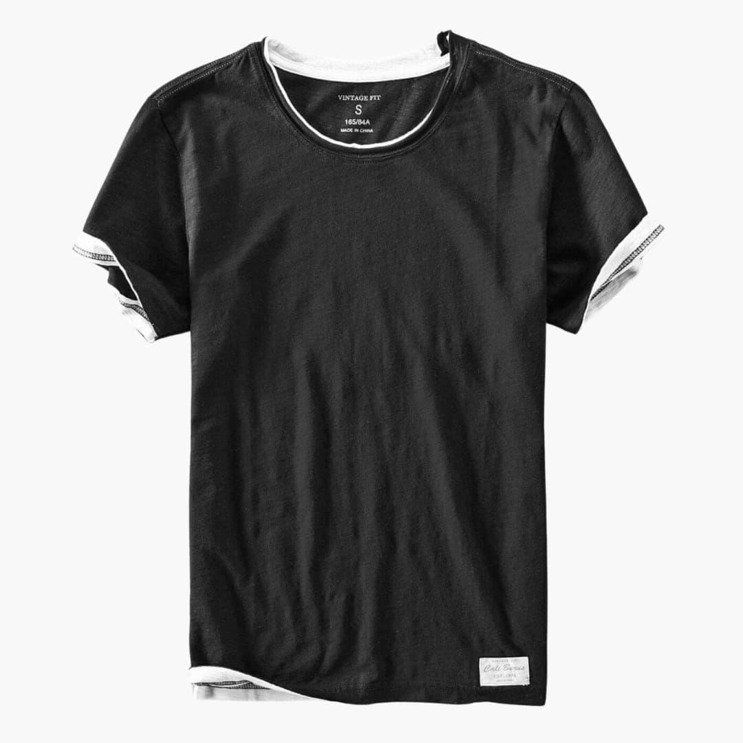Flynn | Classic Ringer Mens T Shirt with Contrast Trim