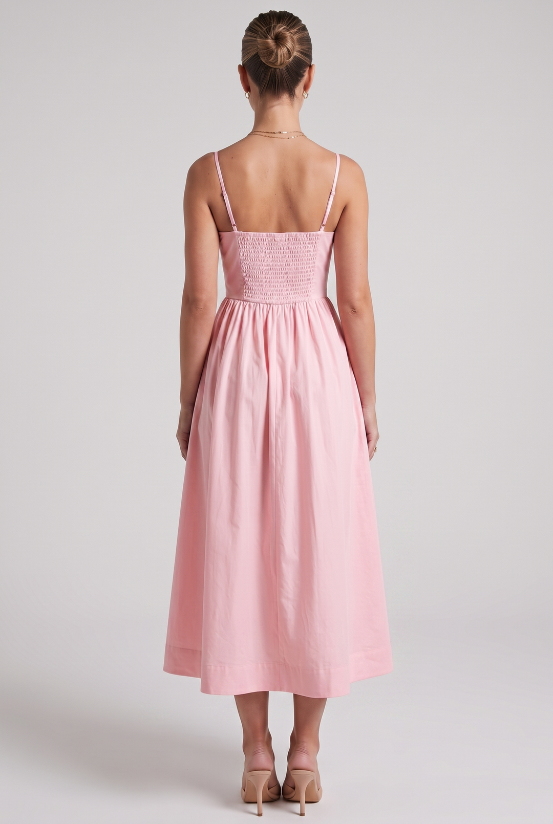 Frankie | Elegant A Line Midi Dress with Square Neck