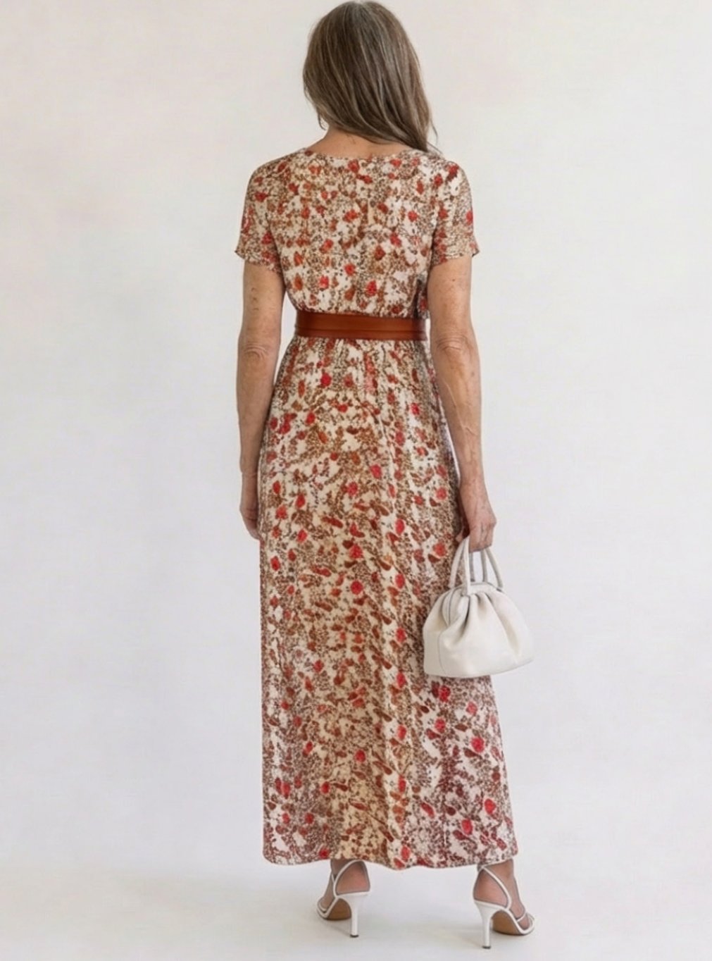Frankie | Sophisticated Paisley V-Neck Maxi Summer Dresses