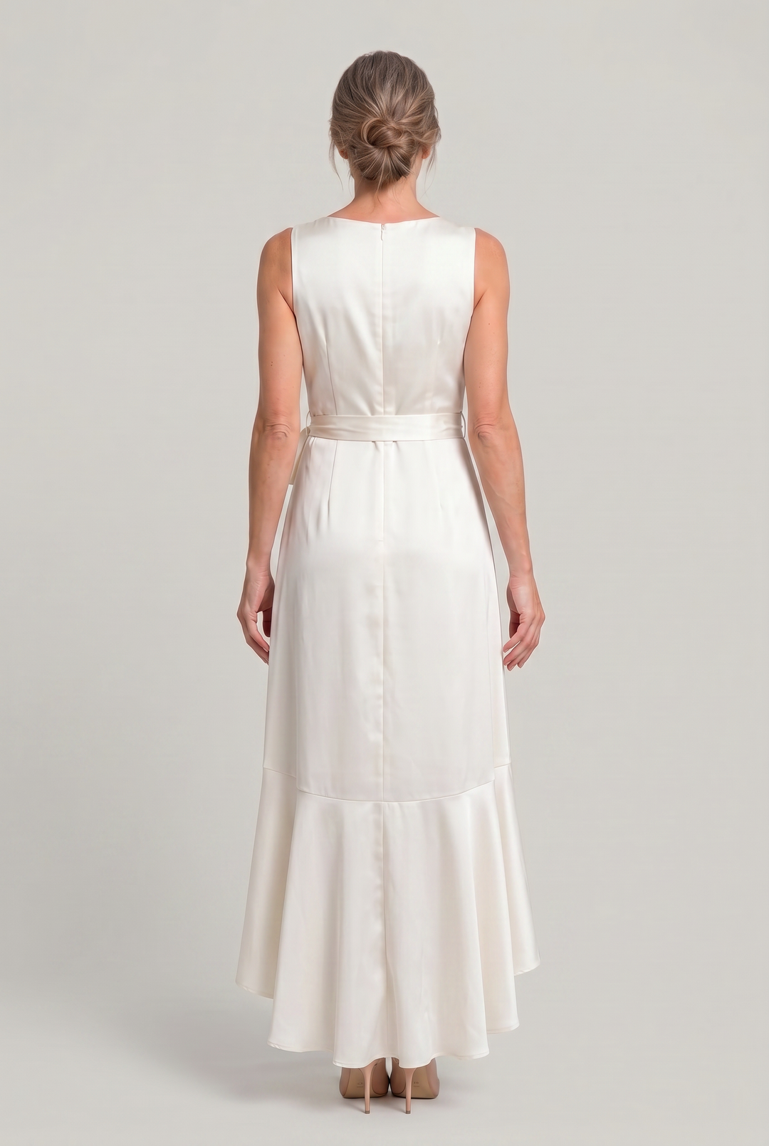 Frankie | Timeless Wrap V-Neck High-Low Cocktail Dress