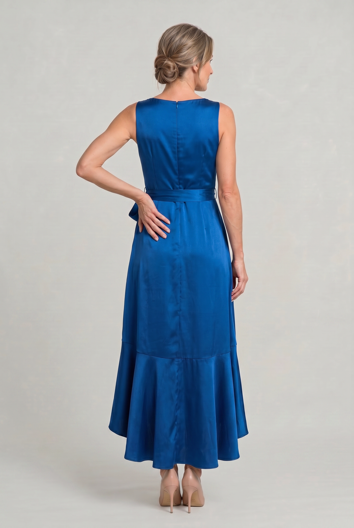 Frankie | Timeless Wrap V-Neck High-Low Cocktail Dress