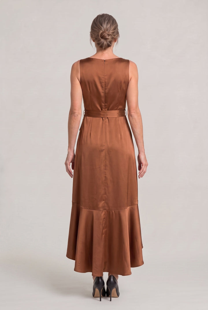 Frankie | Timeless Wrap V-Neck High-Low Cocktail Dress