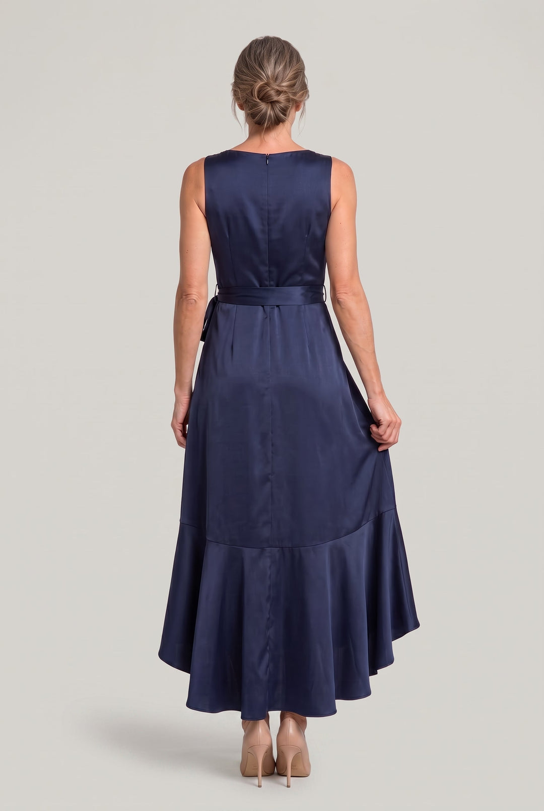 Frankie | Timeless Wrap V-Neck High-Low Cocktail Dress