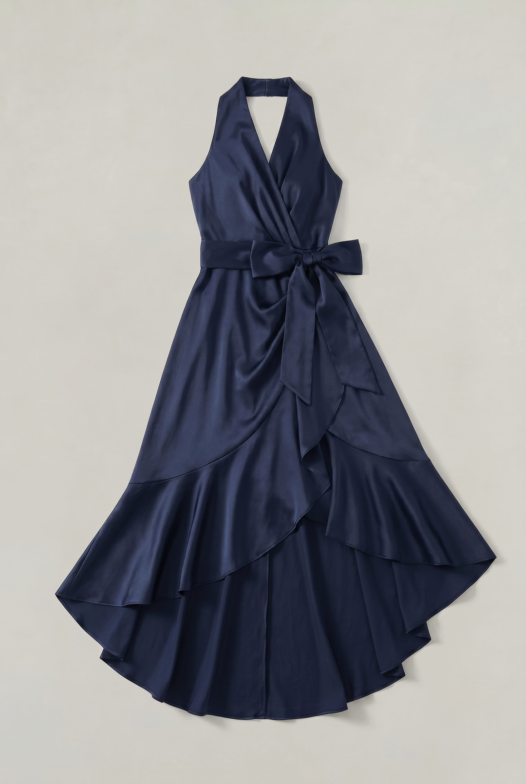 Frankie | Timeless Wrap V-Neck High-Low Cocktail Dress