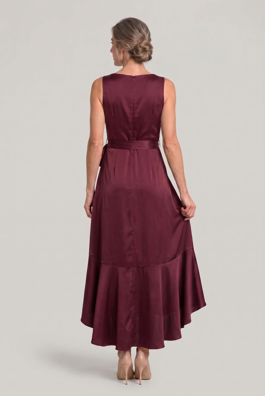 Frankie | Timeless Wrap V-Neck High-Low Cocktail Dress