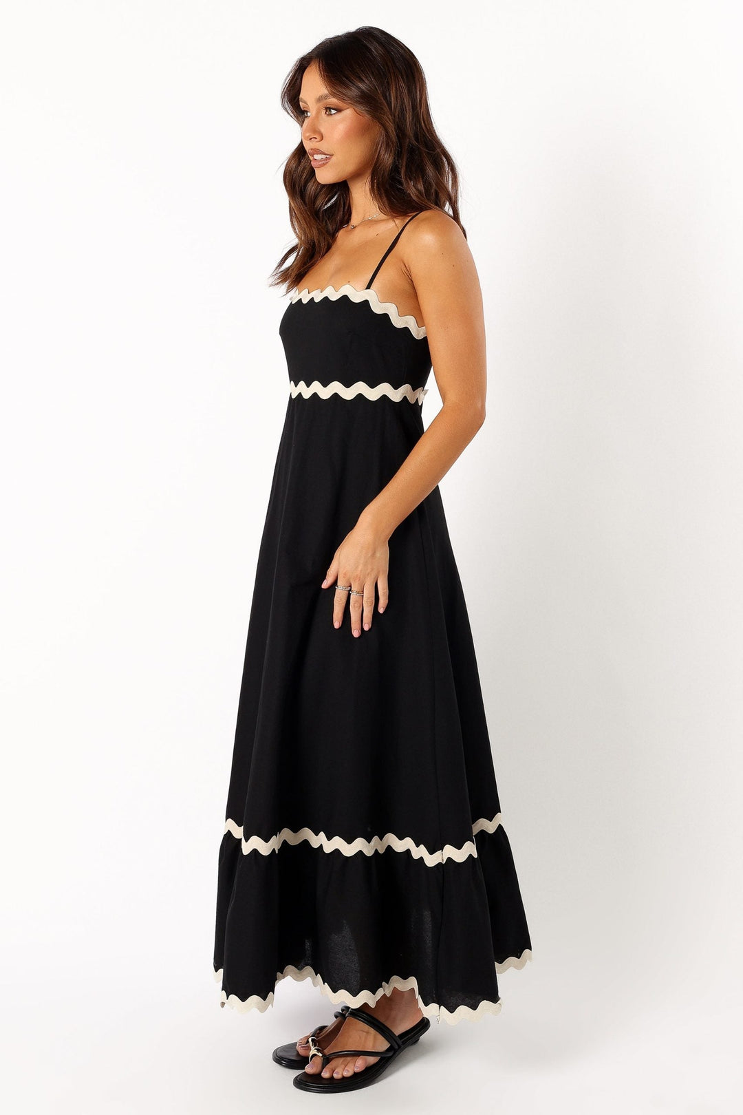 Freya | Chic Strappy Ric Rac Maxi Summer Dresses