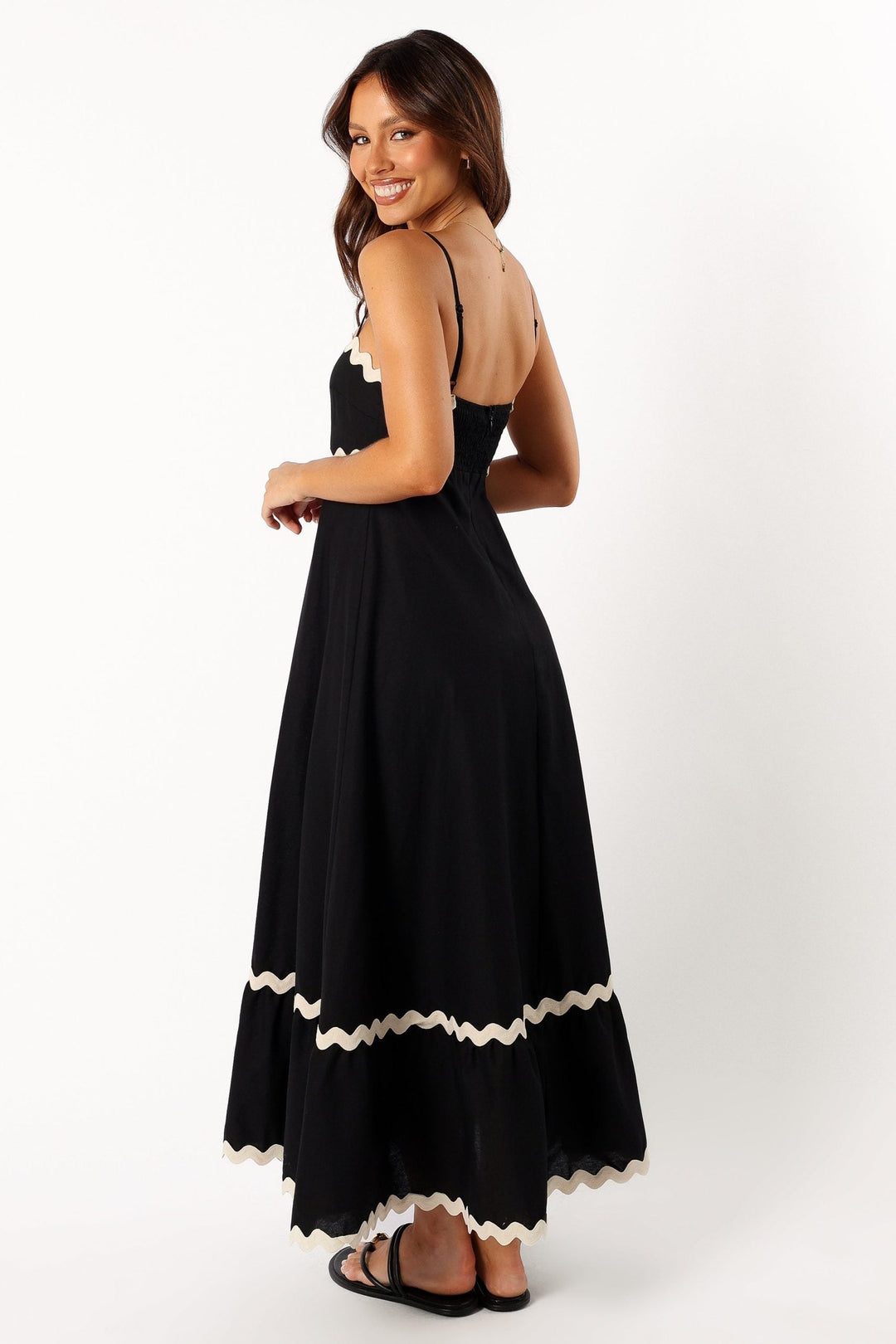 Freya | Chic Strappy Ric Rac Maxi Summer Dresses