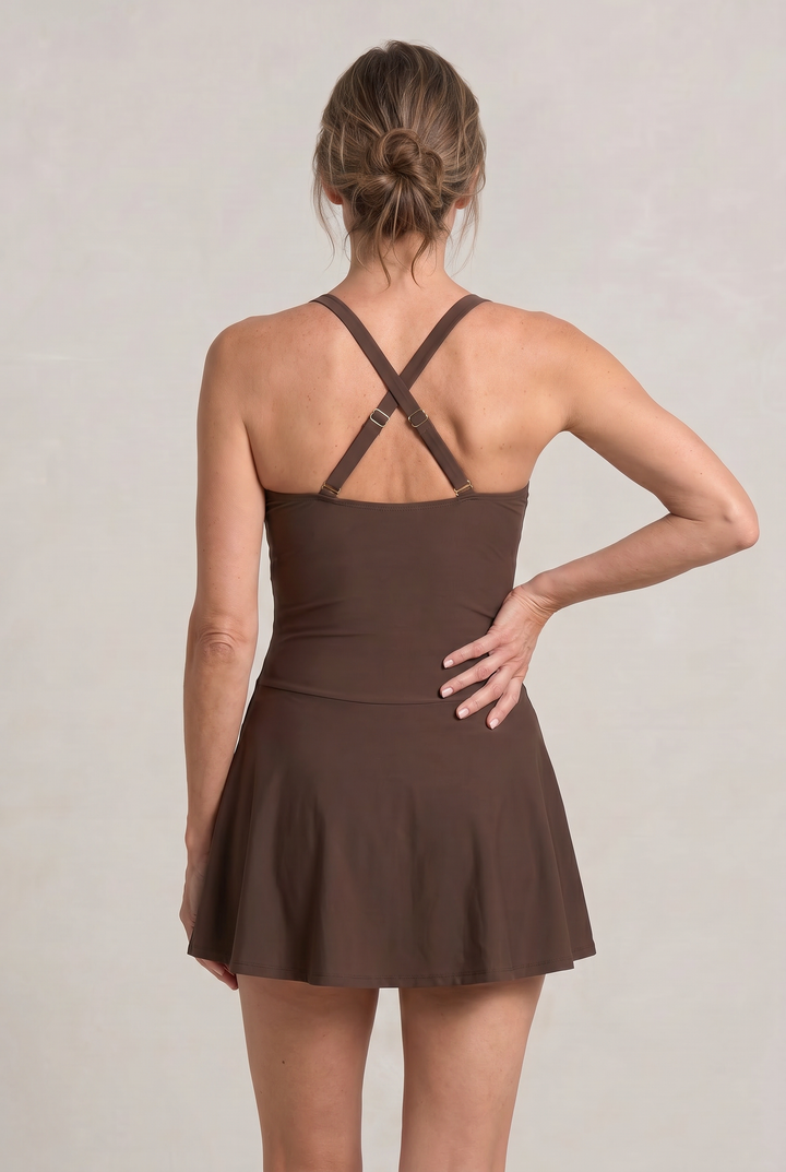 Freya | Refined Sweetheart Skirted One Piece Swimsuit