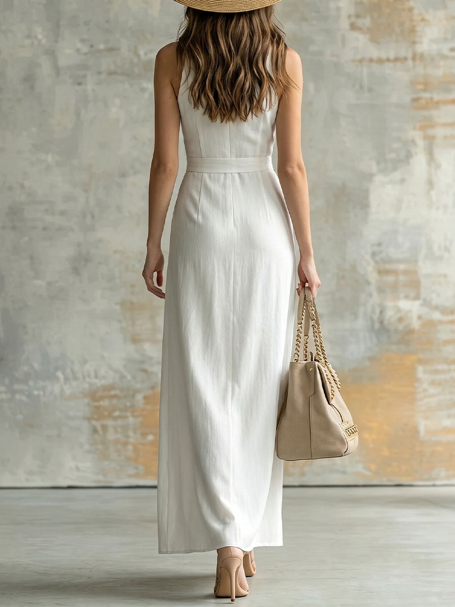 Freya | Sleeveless Round Neck Maxi Summer Dresses
